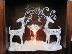christmas reindeer decor by professional organizer